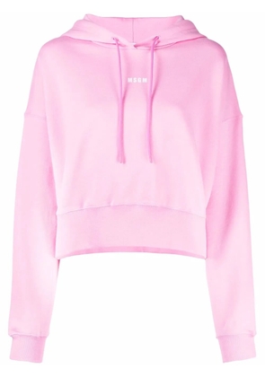 MSGM logo-print hoodie - Pink