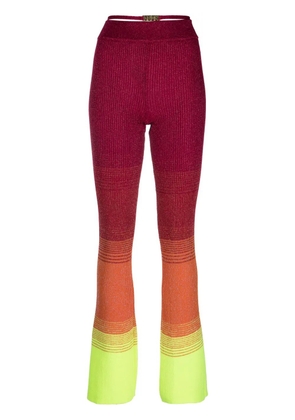 GCDS degradé knitted trousers - Pink