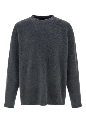Roberto Collina shearling-effect crew-neck sweater - Grey