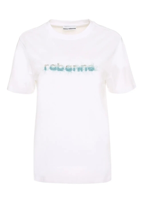 Rabanne logo-detail crew-neck T-shirt - White