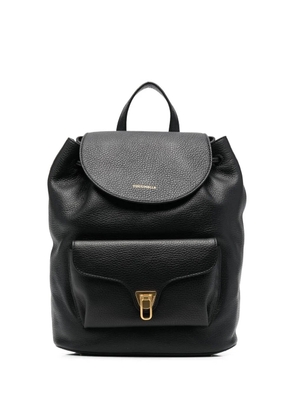 Coccinelle soft leather backpack - Black