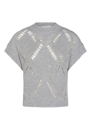 Antonelli sequin T-shirt - Grey