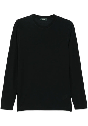 Zanone cotton T-shirt - Black