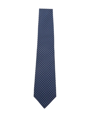 Kiton polka-dot silk tie - Blue
