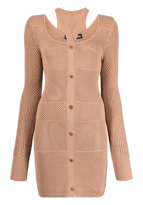 ANDREĀDAMO knitted midi dress - Neutrals