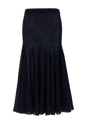 Magda Butrym elastic-waistband flared midi skirt - Blue