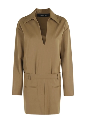 Federica Tosi v-neck dress - Brown