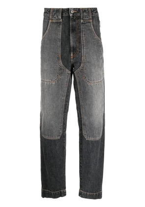 Diesel patchwork straight-leg jeans - Black