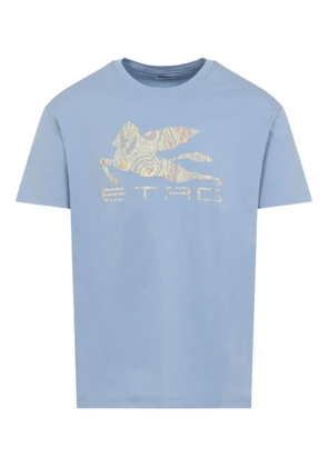 ETRO Pegaso-motif T-shirt - Blue