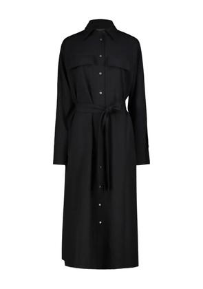 DRHOPE flap-pockets side-slits dress - Black