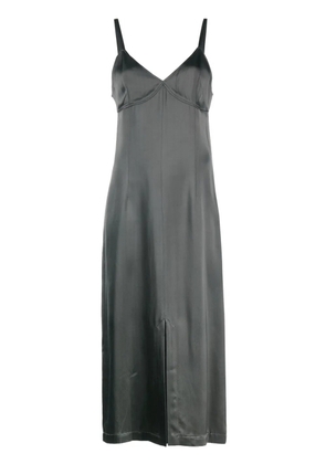 TOTEME satin slip midi dress - Green