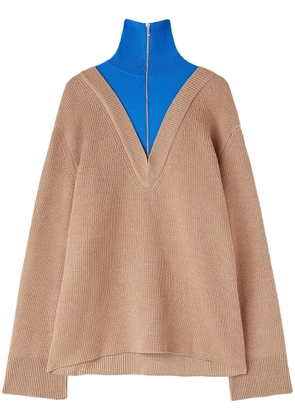 Jil Sander layered-design wool-blend jumper - Neutrals