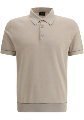 Brioni cotton polo shirt - Neutrals