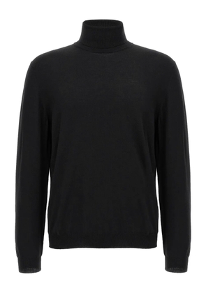 Zanone turtleneck cuffed-sleeve sweater - Black