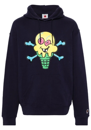 ICECREAM Cones and Bones cotton hoodie - Blue