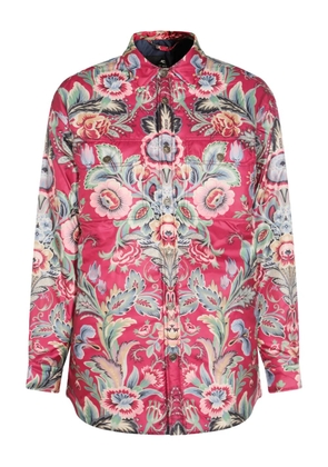 ETRO floral-print shirt coat - Red