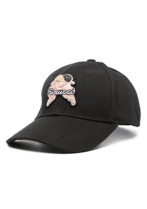 Fiorucci Angels-patch canvas cap - Black