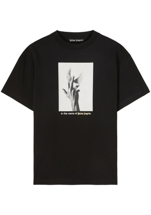 Palm Angels Wings graphic-print cotton T-shirt - Black