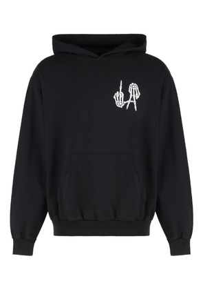 Local Authority graphic-print cotton hoodie - Black