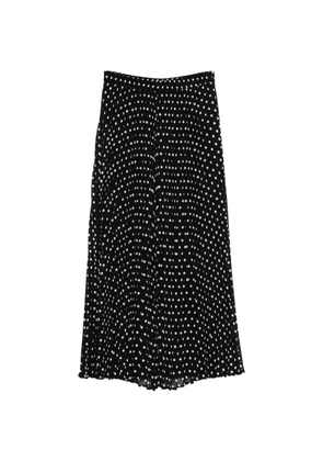 Michael Michael Kors pleated polka-dot maxi skirt - Black