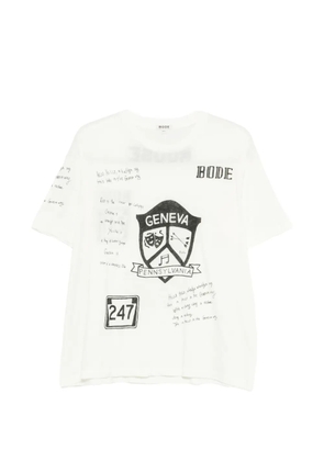 BODE Camp Crest graphic-print T-shirt - White