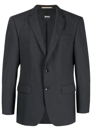 BOSS single-breasted stretch-wool blazer - Black