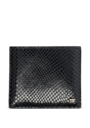 TOM FORD Phyton-print leather wallet - Black