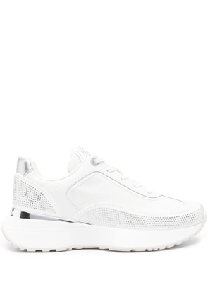 Michael Kors Ari rhinestone-embellished sneakers - White