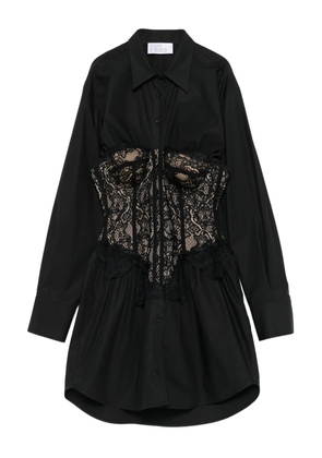 Giuseppe Di Morabito lace-corset shirt mini dress - Black