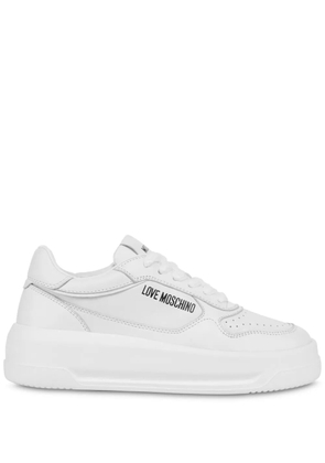 Love Moschino logo-print sneakers - White