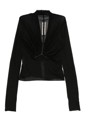 Rick Owens cut-out long-sleeve top - Black