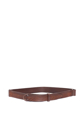 Orciani textured leather belt - Brown