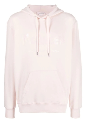 Alexander McQueen graffiti-logo print hoodie - Pink