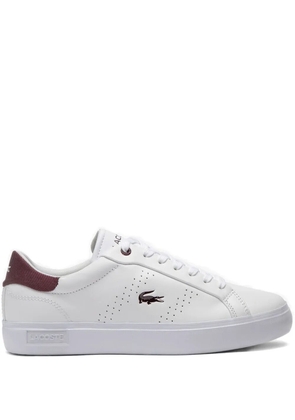 Lacoste perforated leather sneakers - White