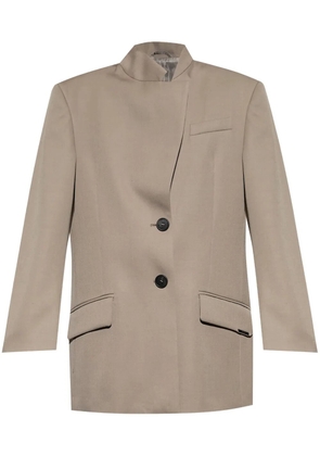 The Attico wool gabardine blazer - Neutrals