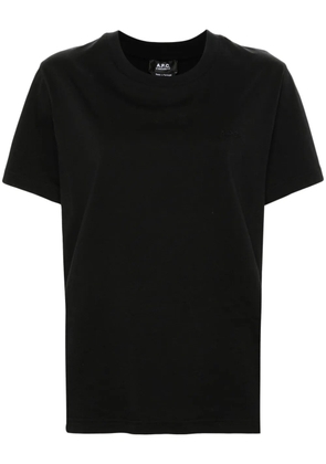 A.P.C. logo-embroidered T-shirt - Black
