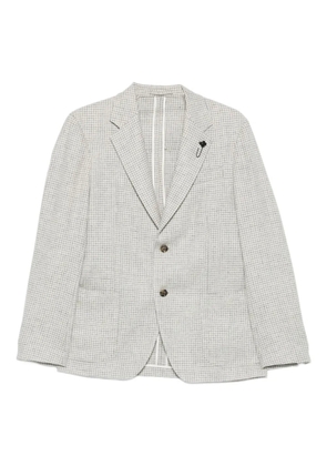 Lardini checked-pattern blazer - Grey