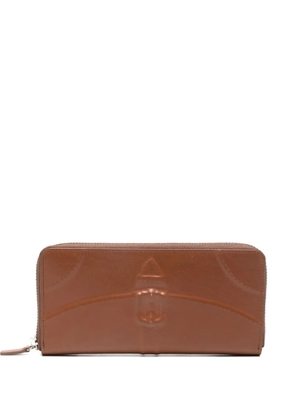 Maison MIHARA YASUHIRO Invisible embossed long wallet - Brown