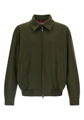Baracuta Melton zip-up long-sleeve shirt jacket - Green