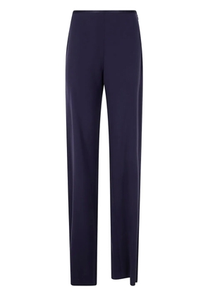 Emporio Armani satin-trim trousers - Blue