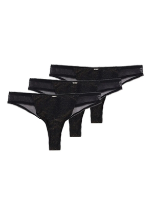 BOSS metal-lettering thong (pack of three) - Black