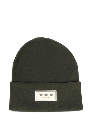 DONDUP logo-patch beanie hat - Green