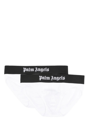 Palm Angels logo-print briefs (pack of two) - White