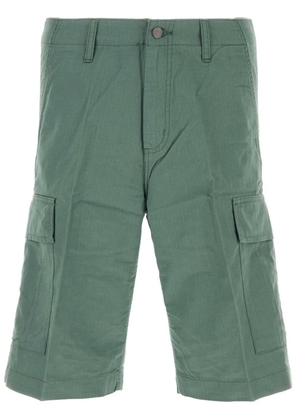Carhartt WIP logo-patch cargo shorts - Green