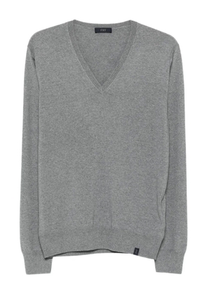 Fay v-neck wool sweater - Grey
