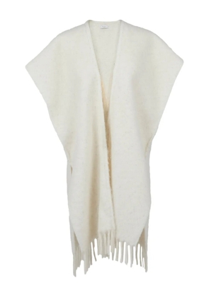 Peserico fringed cape - White
