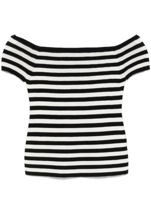 BOMPARD striped Bardot top - White