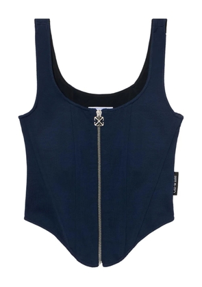 Off-White zipper corset top - Blue