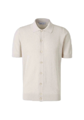 Gran Sasso short-sleeve knitted buttoned shirt - Neutrals