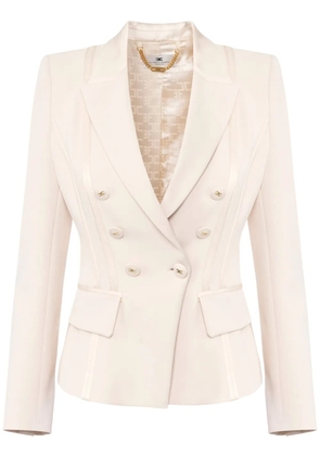 Elisabetta Franchi crepe satin blazer - Neutrals